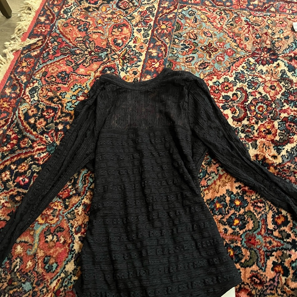 Black Long-Sleeve Lace Bodysuit
